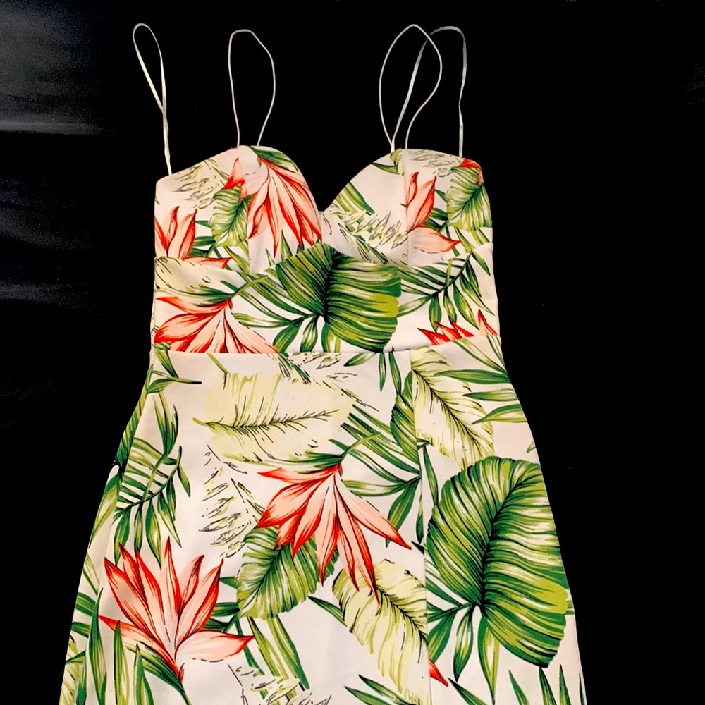 White maxi dress with split